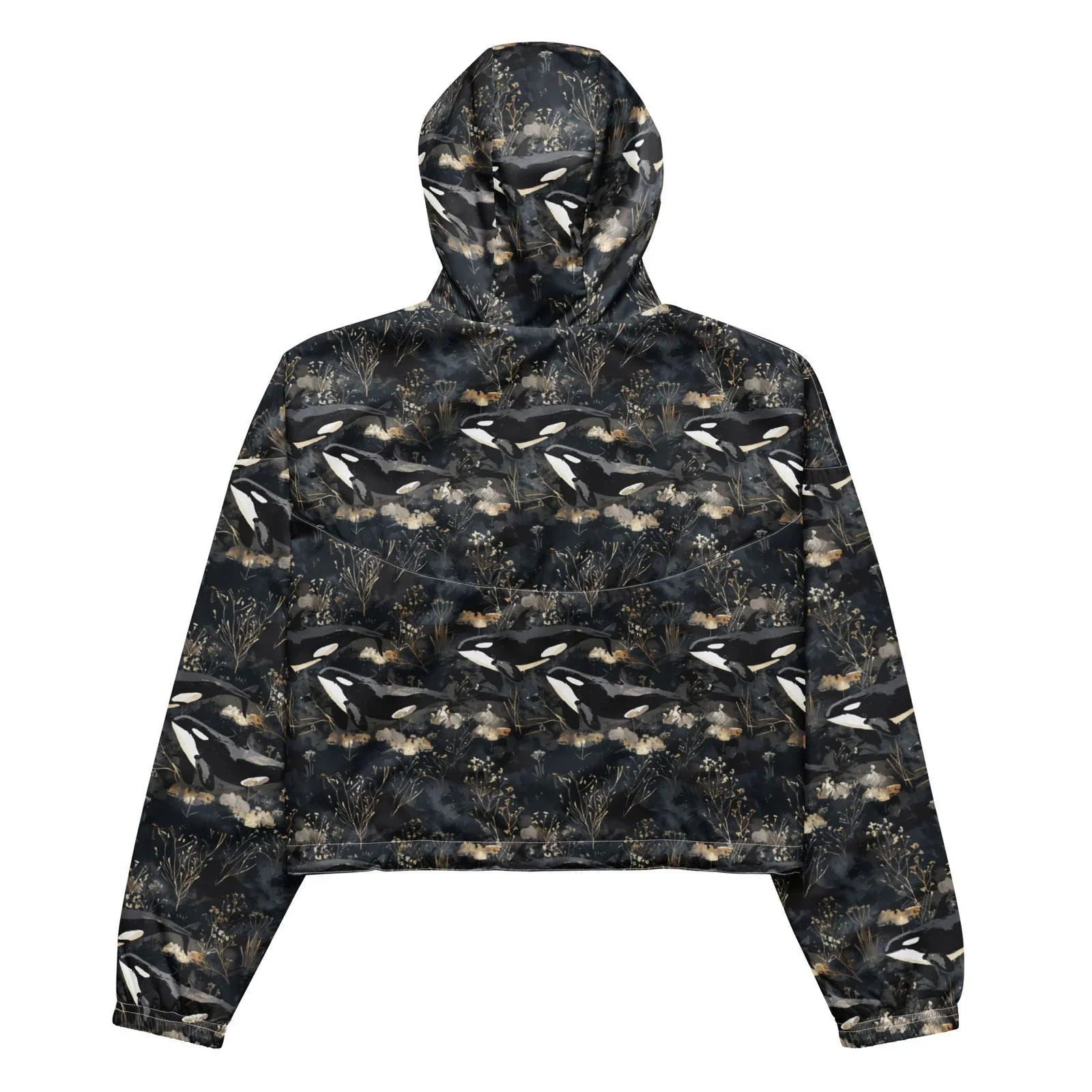 Midnight Orca Women’s cropped Windbreaker - 