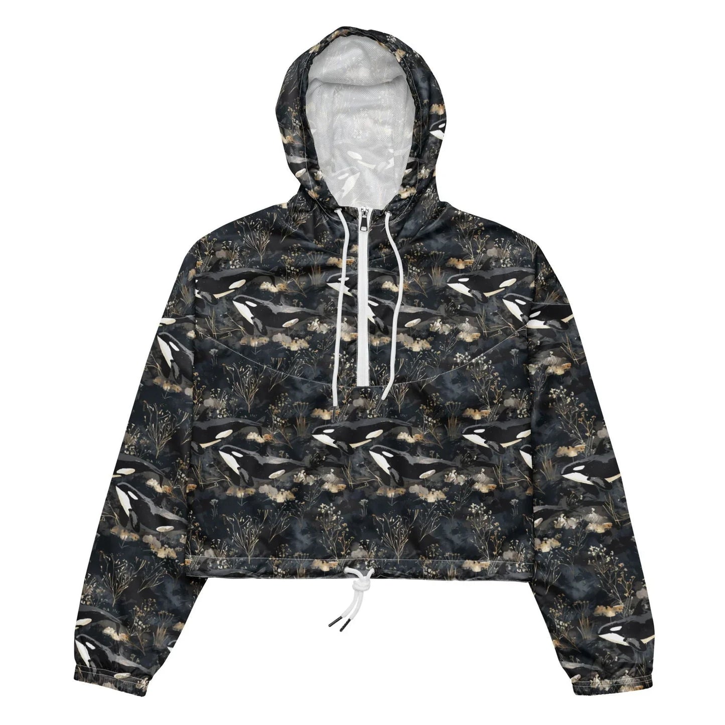 Midnight Orca Women’s cropped Windbreaker - 