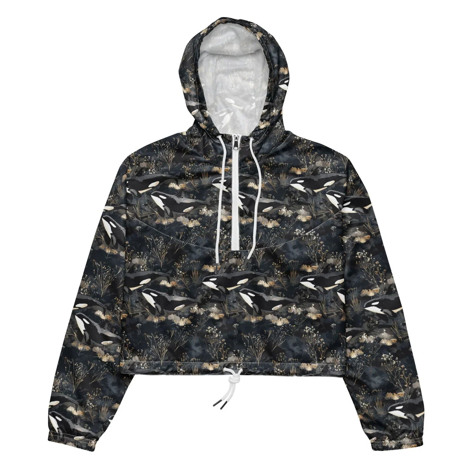 Midnight Orca Women’s cropped Windbreaker - 