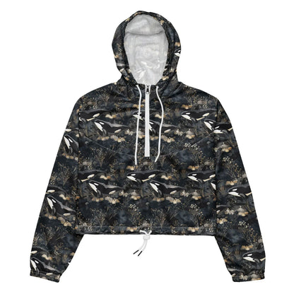 Midnight Orca Women’s cropped Windbreaker - 