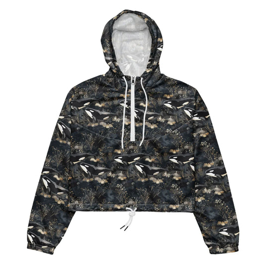 Midnight Orca Women’s cropped Windbreaker - 