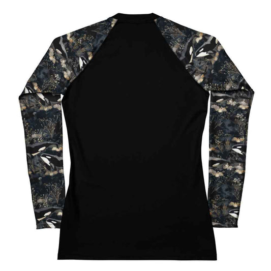 Midnight Orca Women's Rash Guard Solid - 