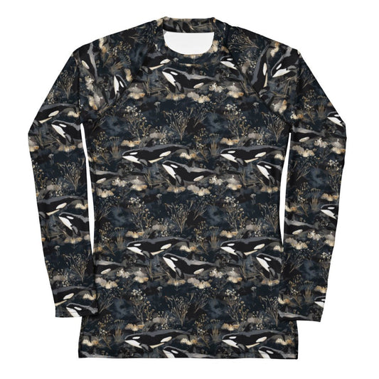 Midnight Orca Women's Rash Guard - 