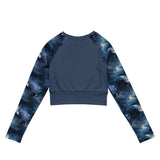 Moonlight Manta Eco Cropped Rash Guard Solid -  - ["Moonlight Manta","rash guard","ray","Wildlife","women"]