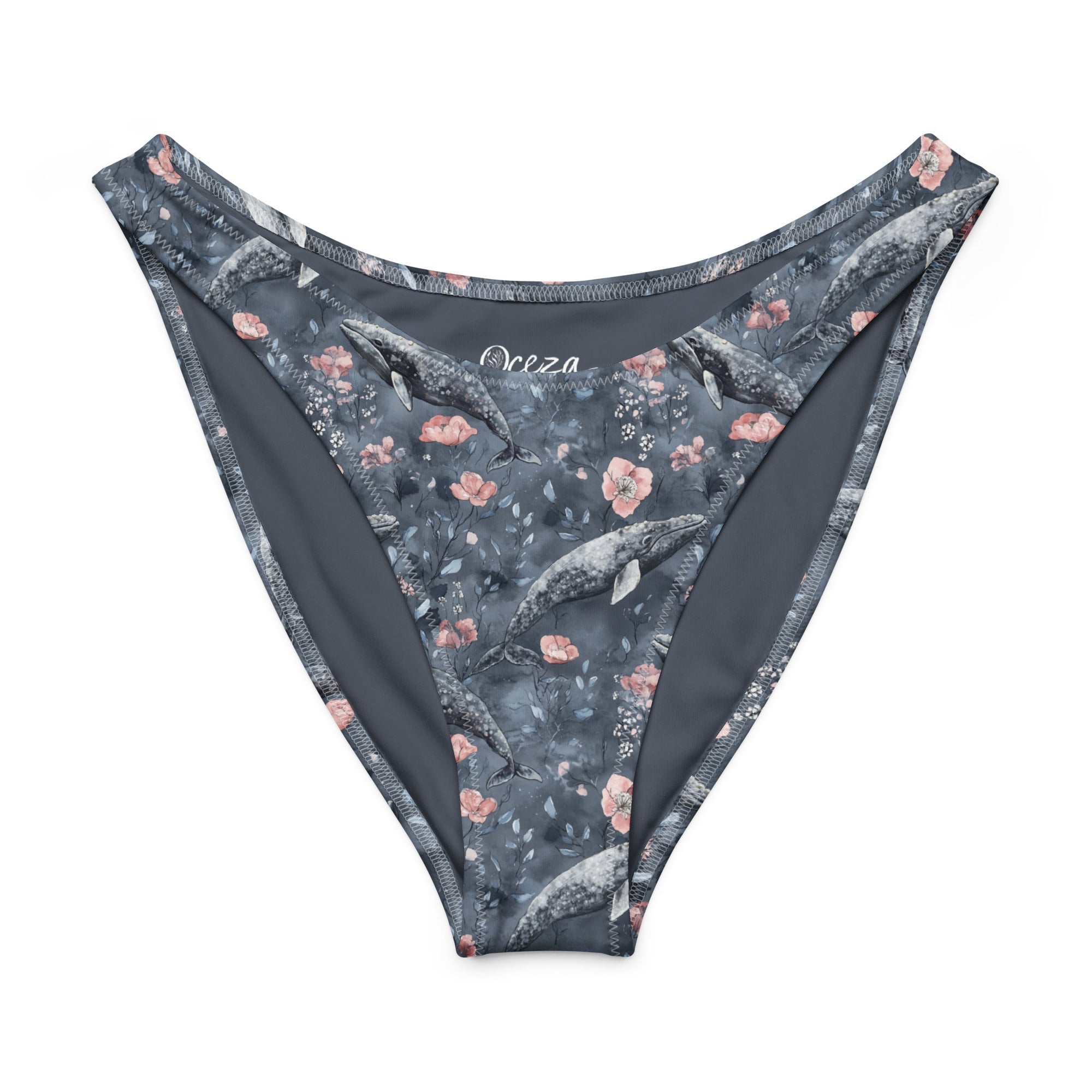 Moonlight Manta Eco High-Leg Cheeky Bikini Bottom -  - ["Moonlight Manta","ray","swim","Wildlife","women"]