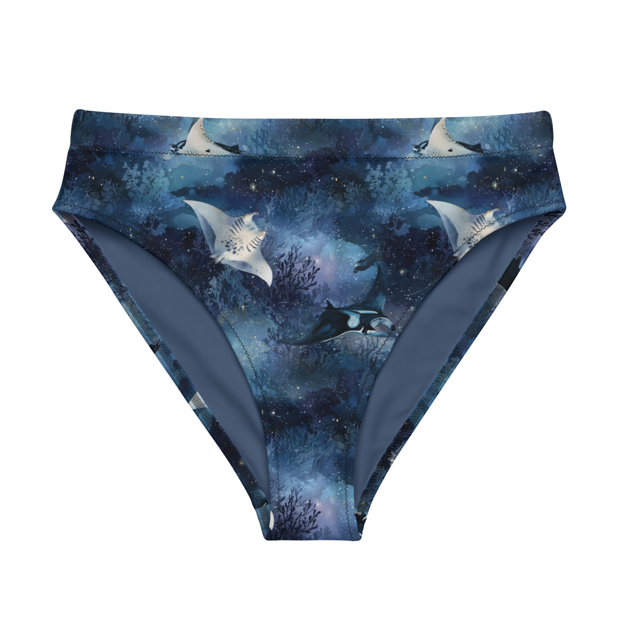 Moonlight Manta Eco High-Waisted Bikini Bottom -  - ["Moonlight Manta","ray","swim","women"]