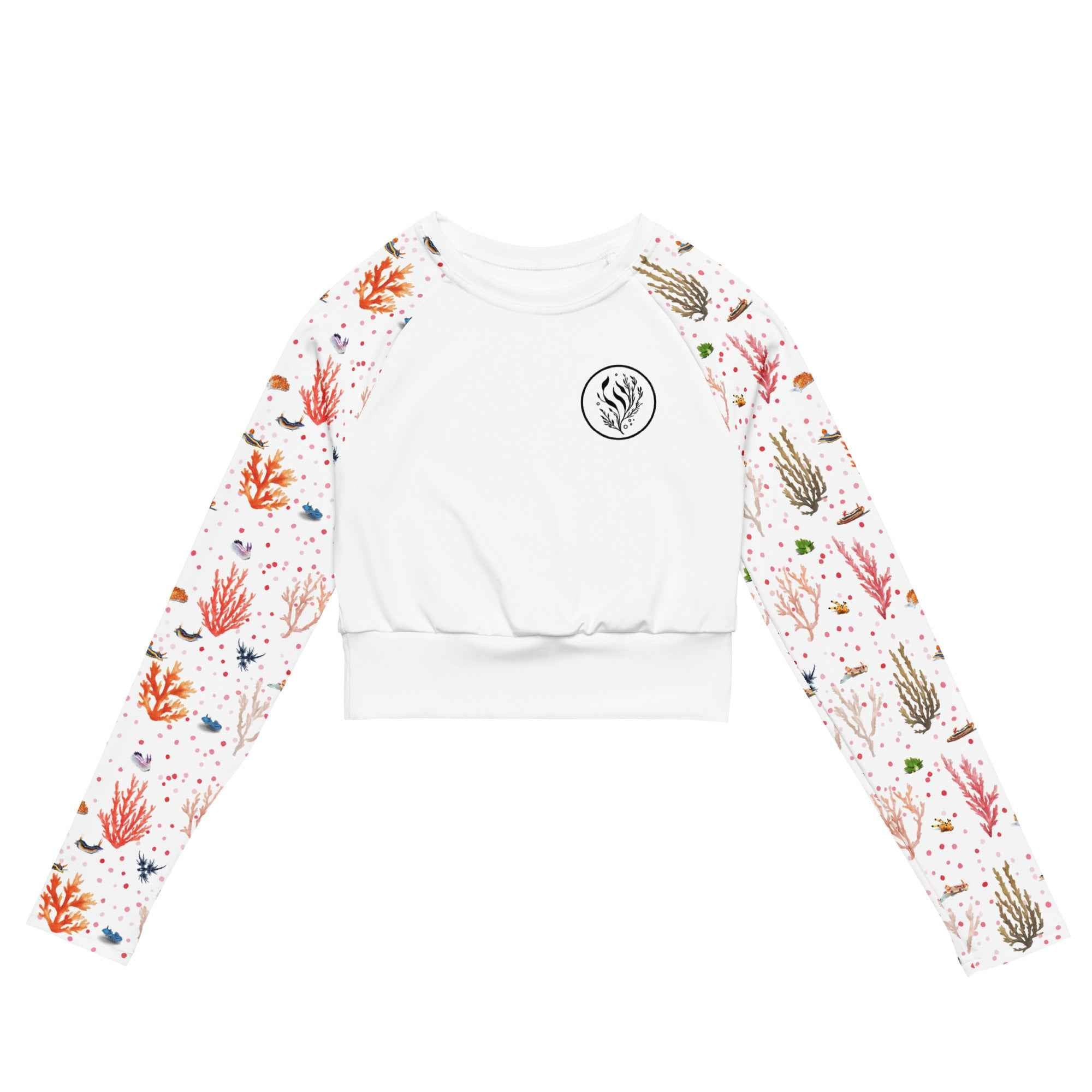 Nudibranch Bliss Eco Cropped Rash Guard Solid -  - ["Nudi","Nudibranch Bliss","rash guard","women"]