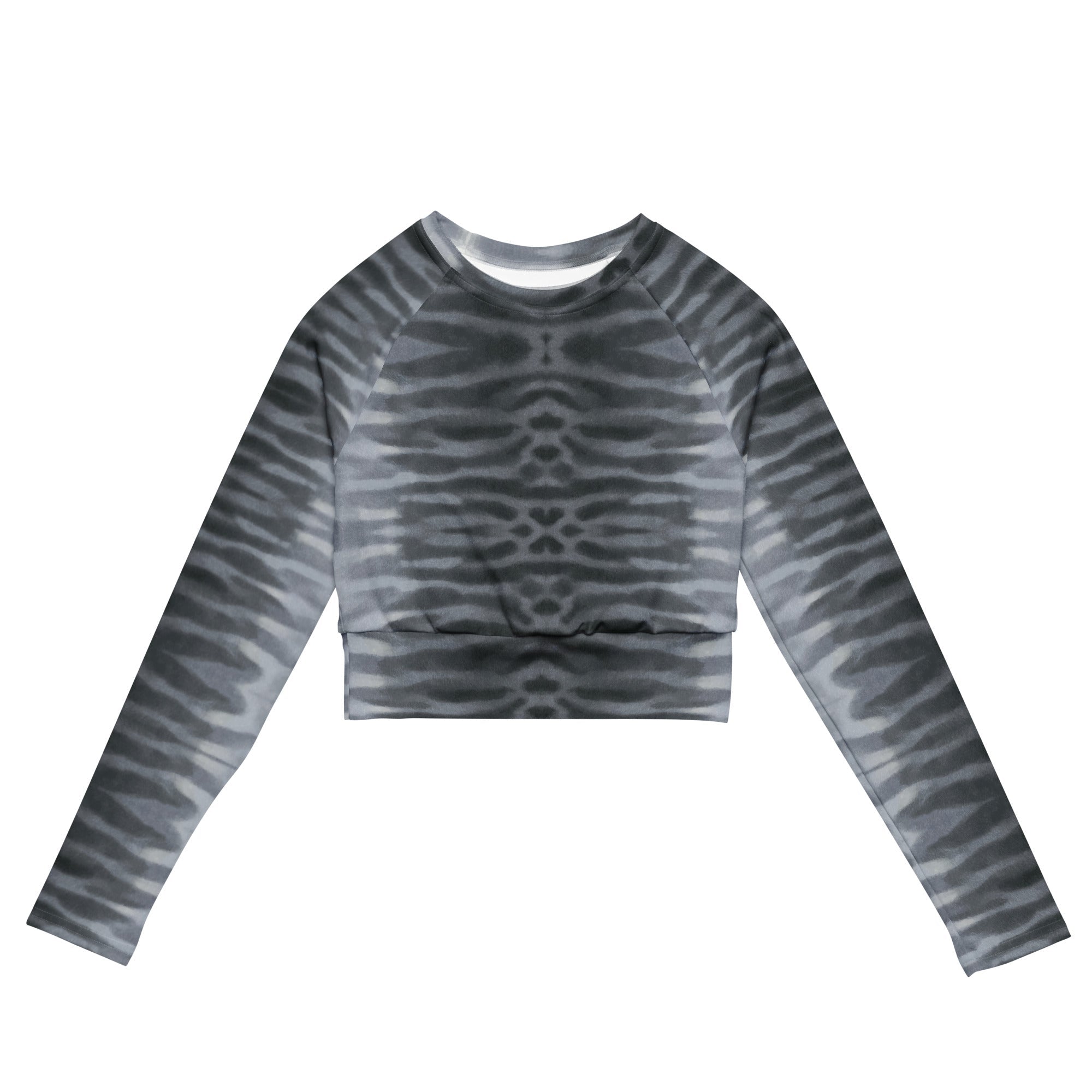 Oceza Ocean Animal Print Cropped Rash Guard Cropped Rash Guard