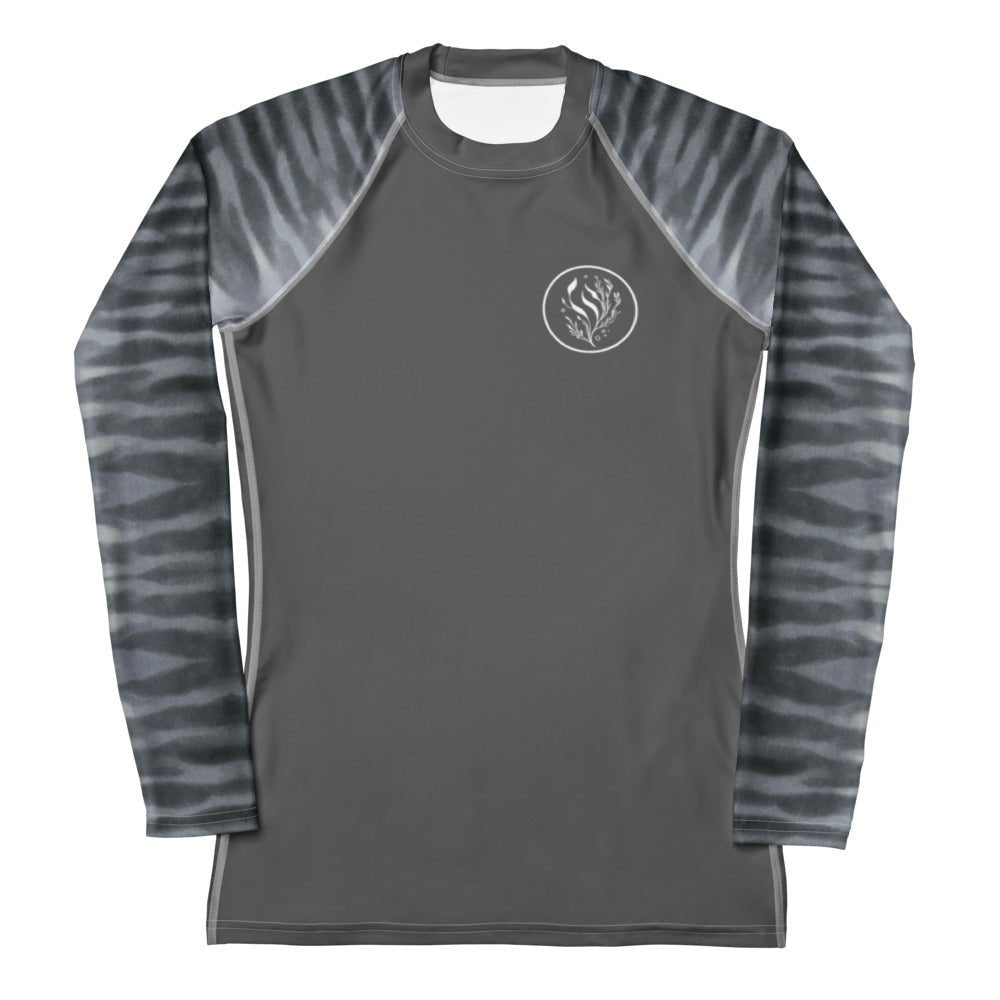 Oceza Ocean Animal Print Solid Women's Rash Guard Rash Guard