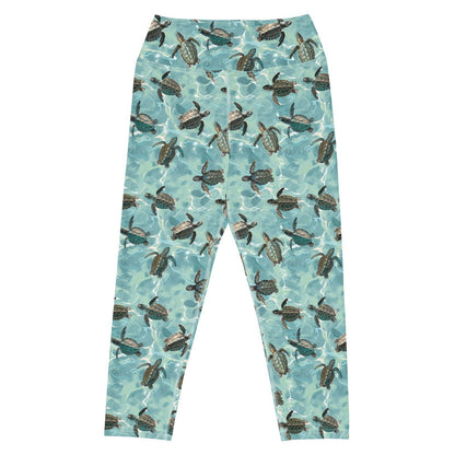 Oceanic Sea Turtle Capri Swim Leggings - 