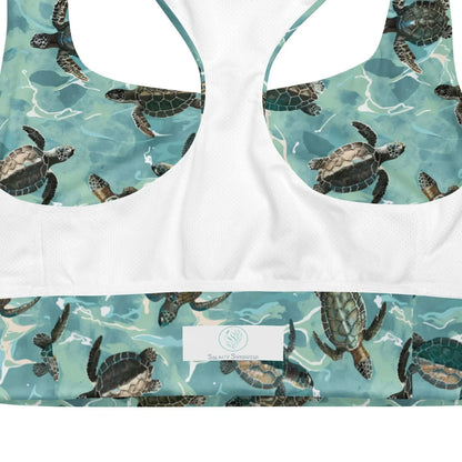 Oceanic Sea Turtle Eco Sports Bra Top - 