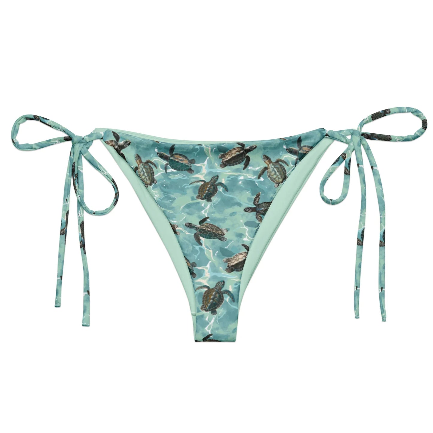 Oceanic Sea Turtle Eco String Bikini Bottom - 