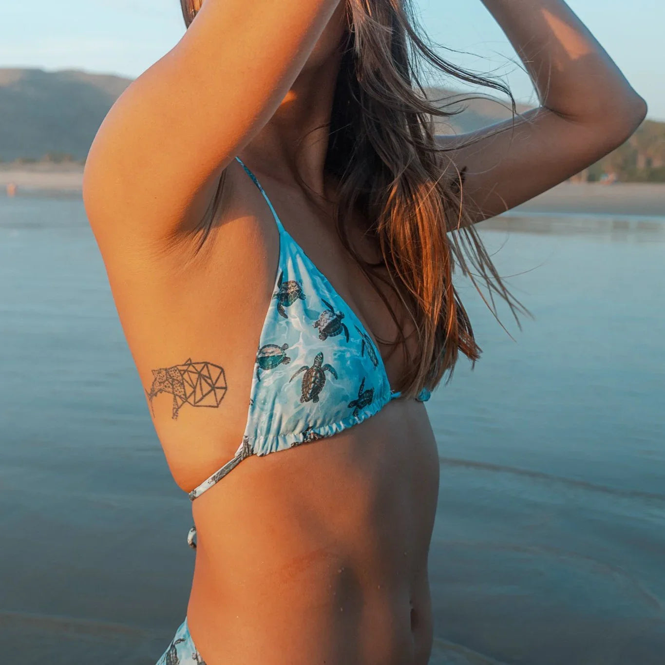 Oceanic Sea Turtle Eco String Bikini Set - 