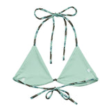Oceanic Sea Turtle Eco String Bikini Top -  - ["coral","Oceanic Sea Turtle","swim","turtle","women"]