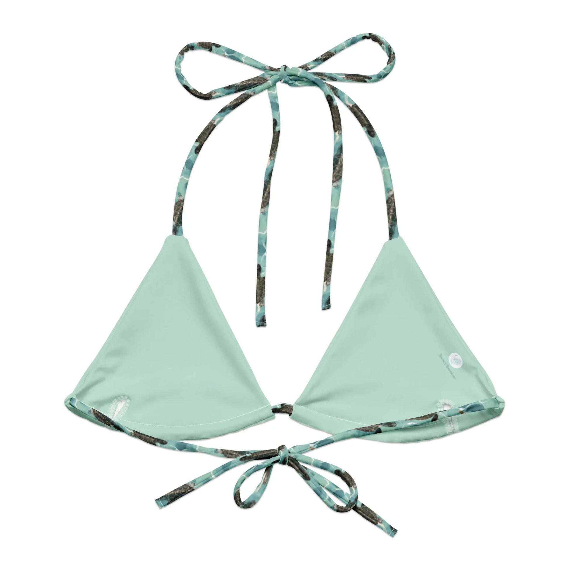 Oceanic Sea Turtle Eco String Bikini Top - 