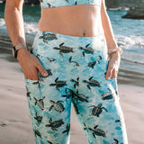 Oceanic Sea Turtle Eco Swim Leggings With Pockets -  - ["leggings","Oceanic Sea Turtle","turtle","women"]