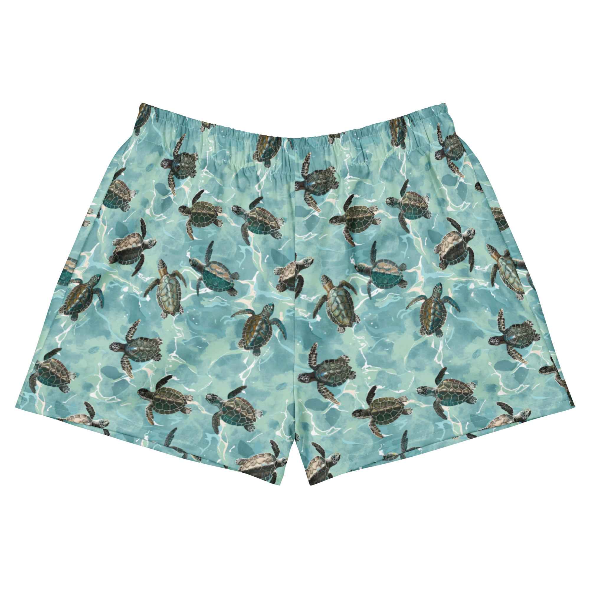 Oceanic Sea Turtle Eco Swim Shorts -  - ["Oceanic Sea Turtle","Short","swim","turtle","women"]