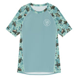 Seahorse Haven Men’s Short Sleeve Rash Guard -  - ["coral","Men","Rash guard","seahorse","Seahorse Haven"]