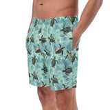 Oceanic Sea Turtle Men's Swim Trunks -  - ["coral","men","Oceanic Sea Turtle","trunks","turtle","women"]