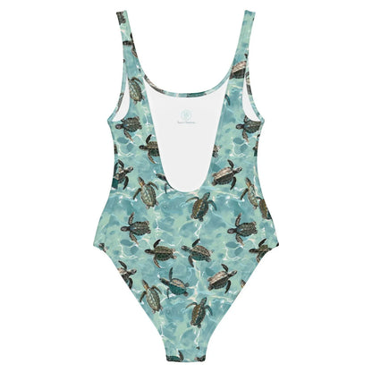 Oceanic Sea Turtle One-Piece Swimsuit - 