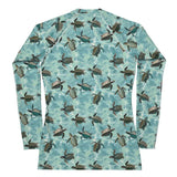 Oceanic Sea Turtle Women's Rash Guard -  - ["coral","Oceanic Sea Turtle","rash guard","turtle","women"]