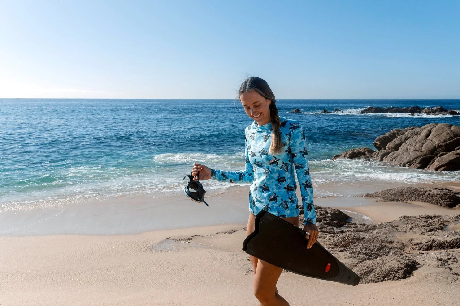 Oceanic Sea Turtle Women's Rash Guard - 
