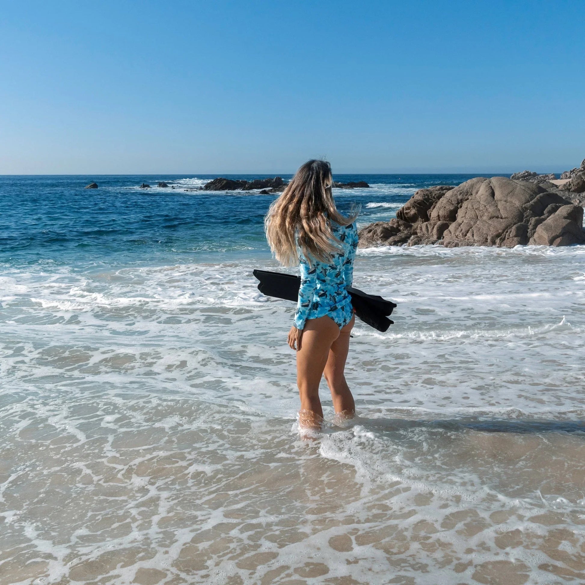 Oceanic Sea Turtle Women's Rash Guard - 