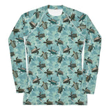 Oceanic Sea Turtle Women's Rash Guard -  - ["coral","Oceanic Sea Turtle","rash guard","turtle","women"]