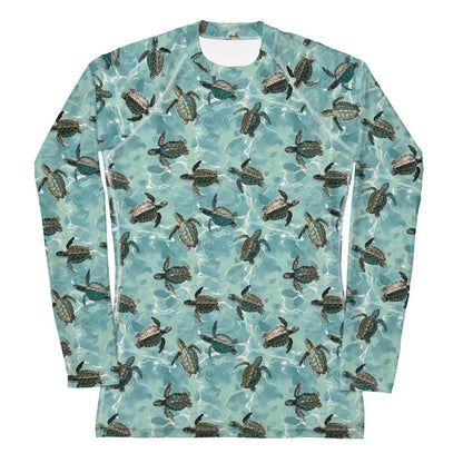 Oceanic Sea Turtle Women's Rash Guard - 