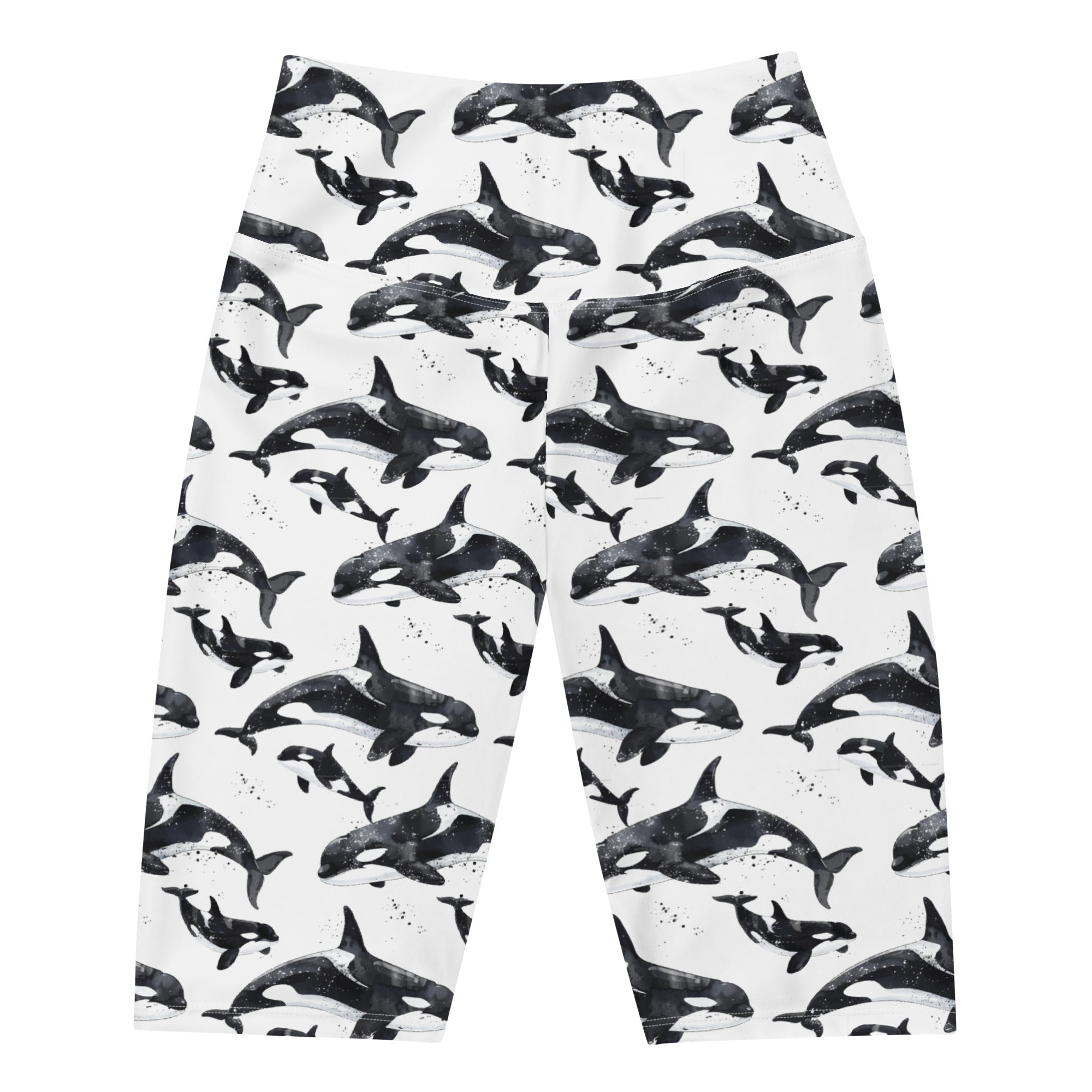 Midnight Orca 8" Inch Dive Shorts -  - ["Midnight Orca","orca","Short","Wildlife","women"]