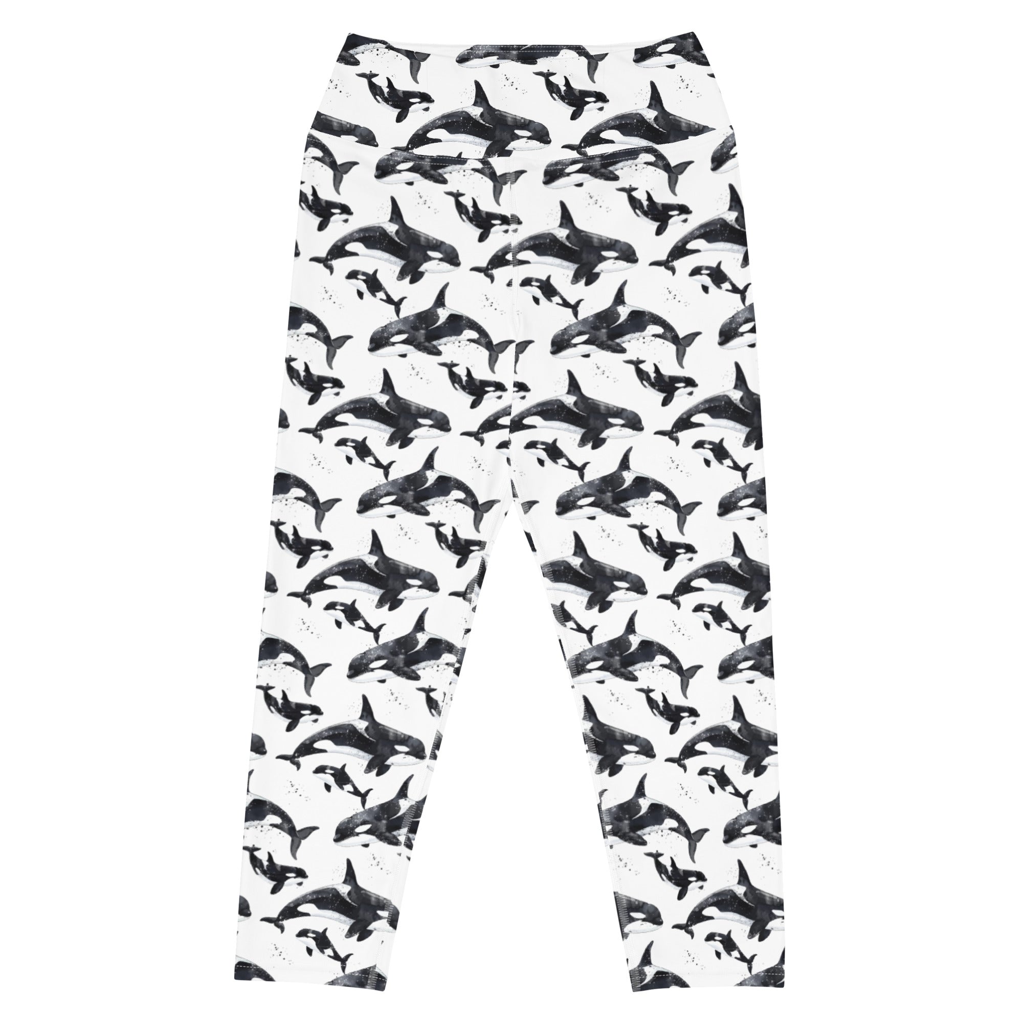 Spotted Eagle Ray Capri Swim Leggings -  - ["leggings","ray","Spotted Eagle Ray","Wildlife","women"]