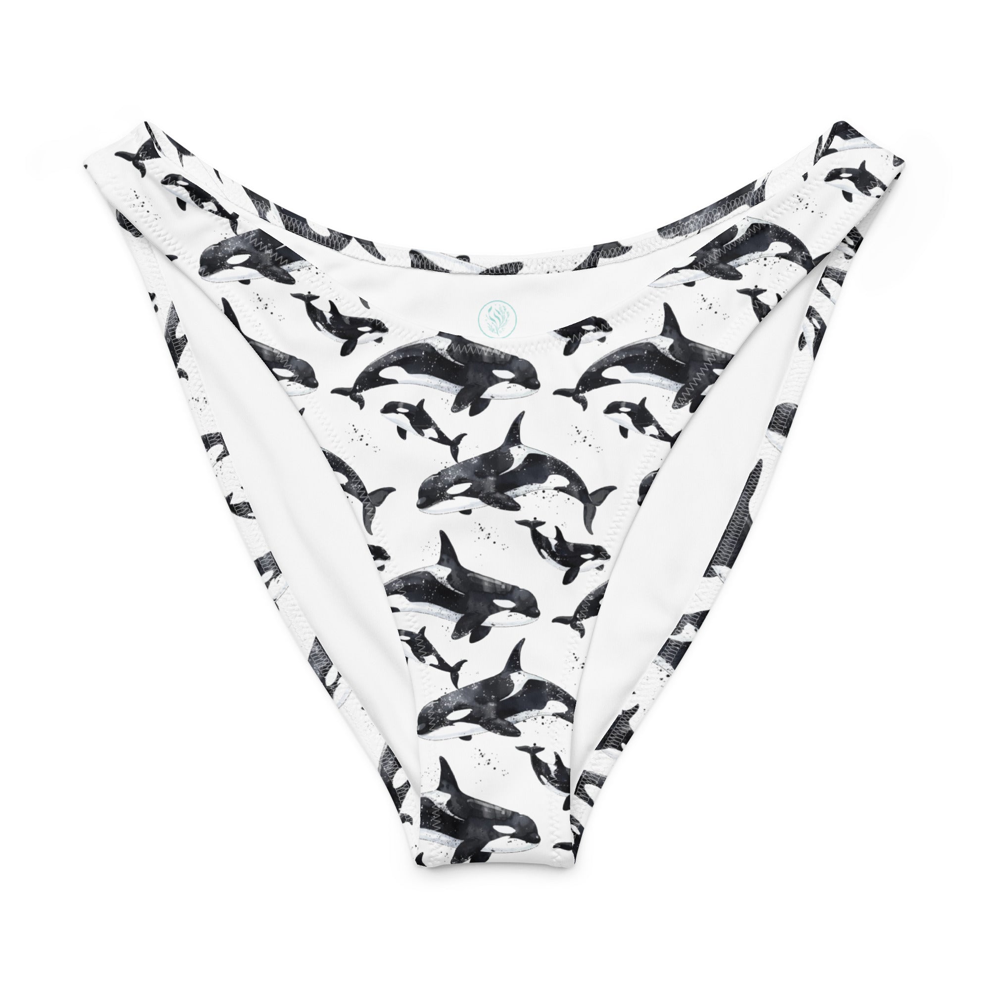 Moonlight Manta Eco High-Leg Cheeky Bikini Bottom -  - ["Moonlight Manta","ray","swim","Wildlife","women"]