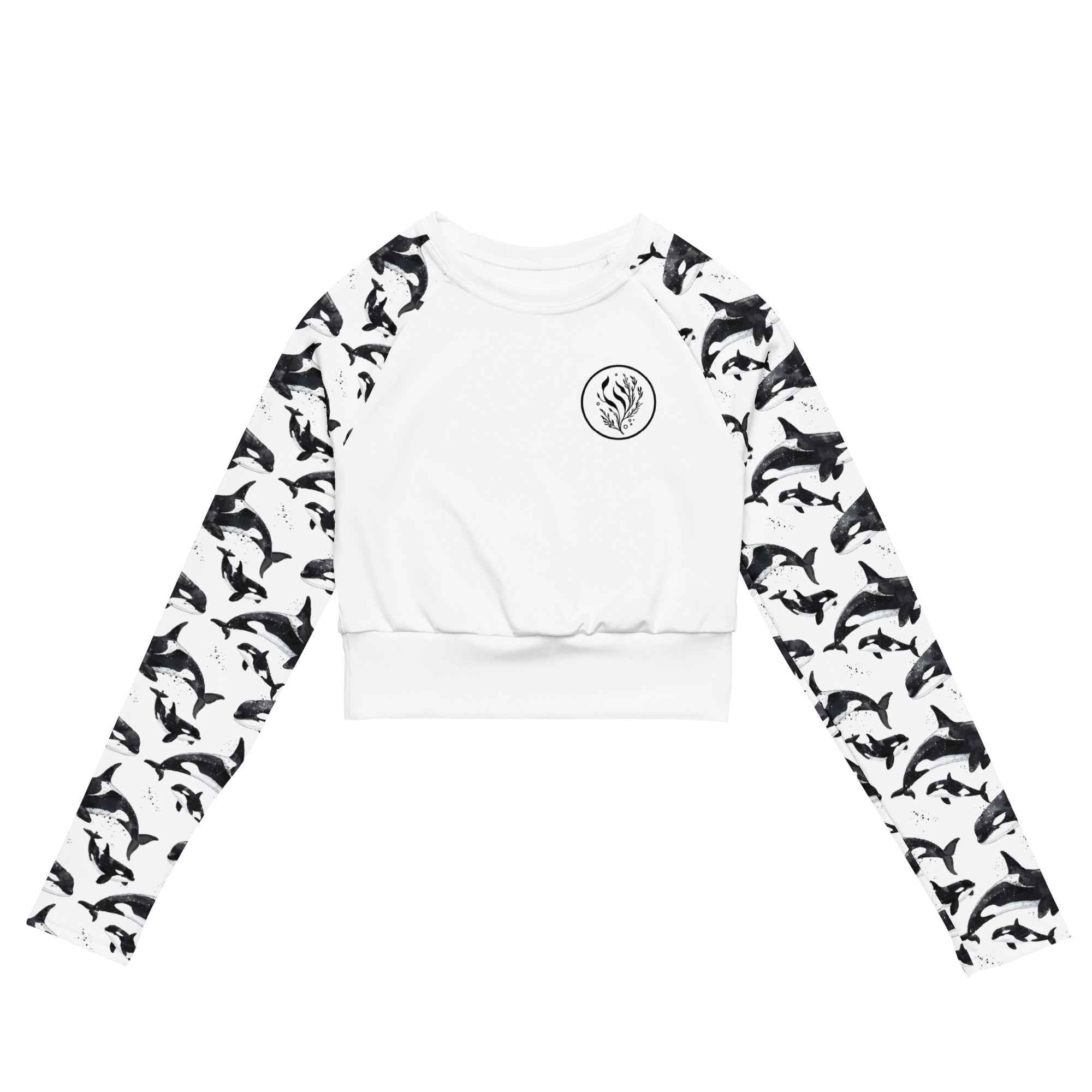 Moonlight Manta Eco Cropped Rash Guard Solid -  - ["Moonlight Manta","rash guard","ray","Wildlife","women"]