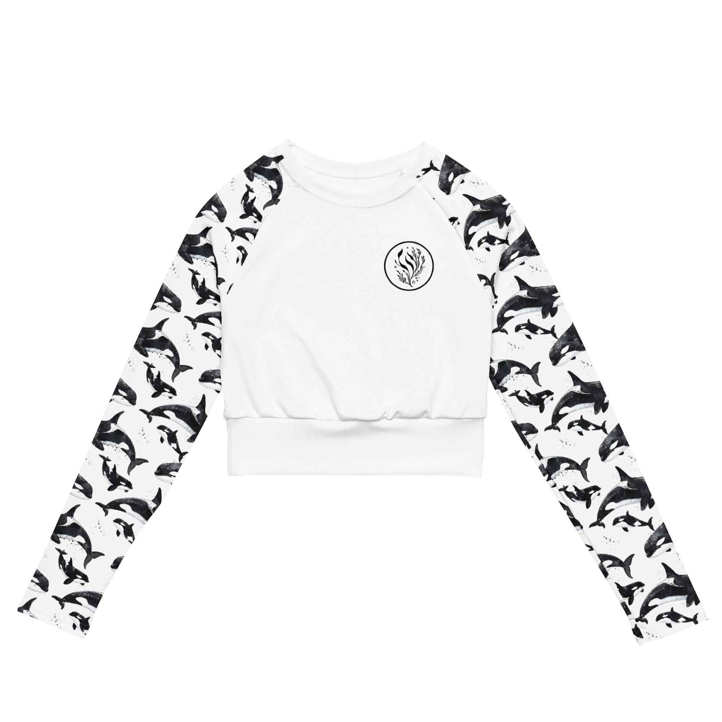 Tropical Reef Fish Eco Cropped Rash Guard Solid - 