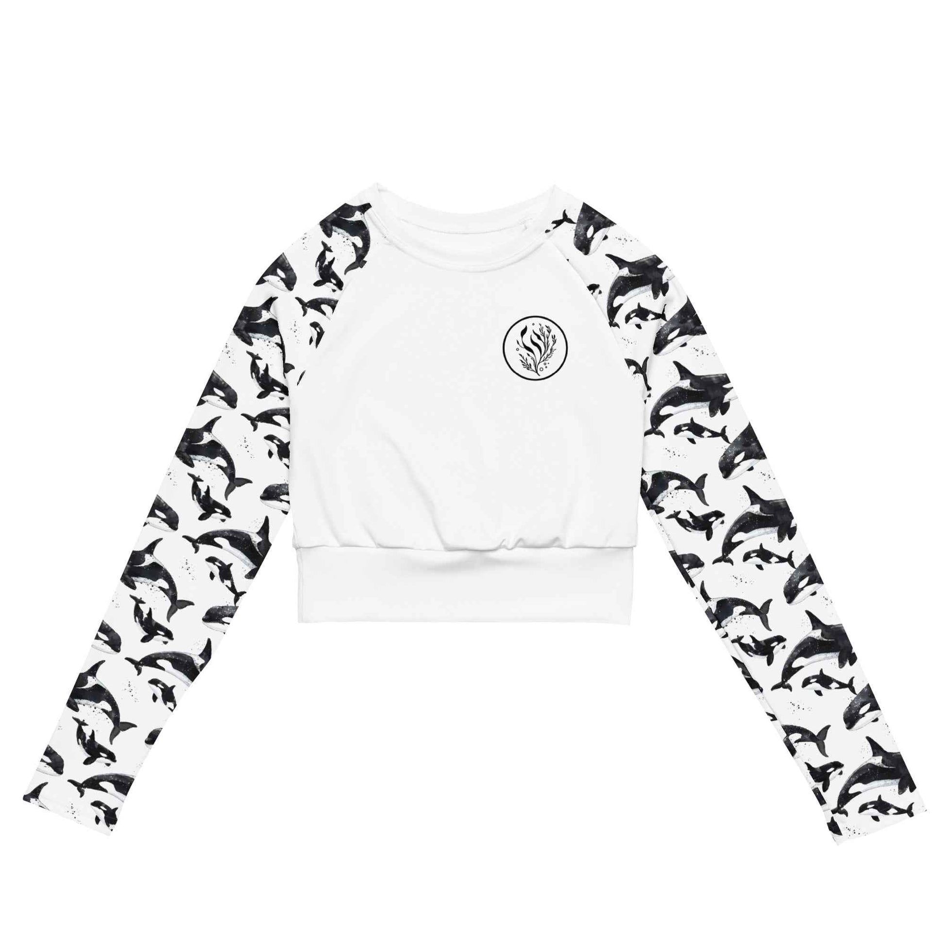 Tropical Reef Fish Eco Cropped Rash Guard Solid - 