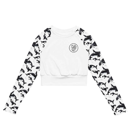 Tropical Reef Fish Eco Cropped Rash Guard Solid - 