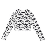 Spotted Eagle Ray Eco Cropped Rash Guard -  - ["rash guard","ray","Spotted Eagle Ray","Wildlife","women"]