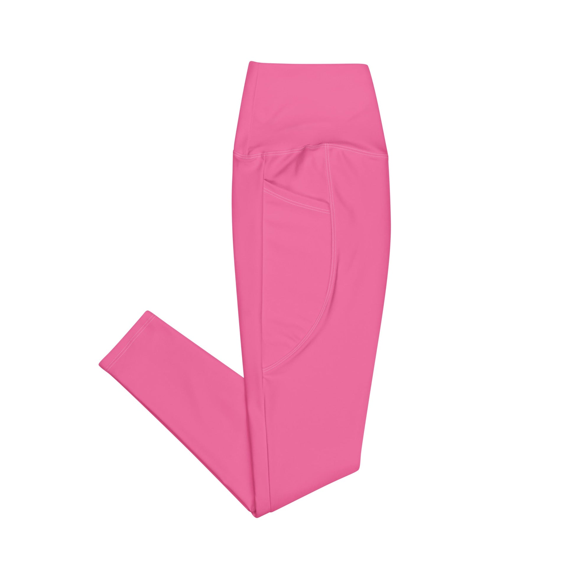 Solid Color Eco Swim Leggings With Pockets - 
