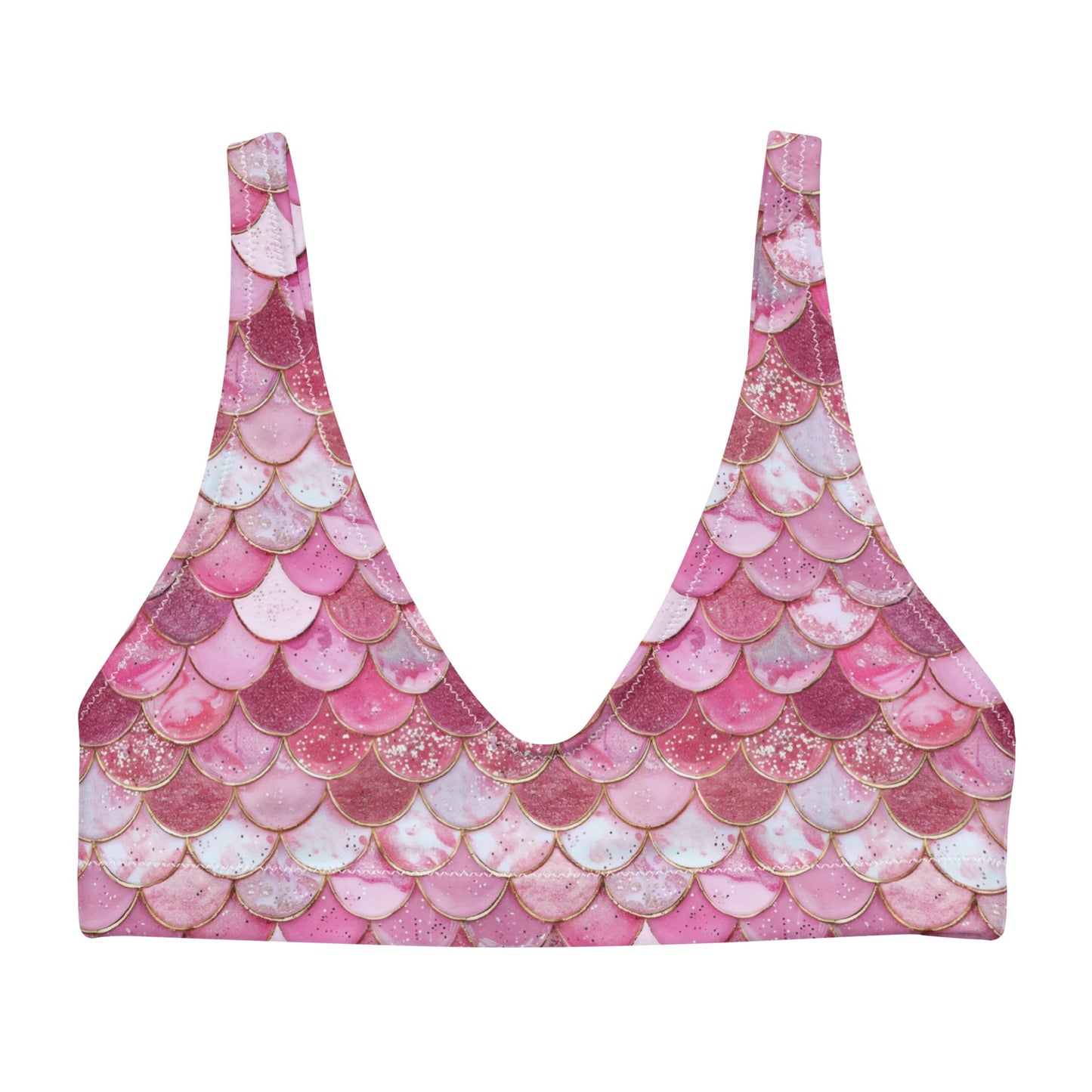 Pink Pearl Mermaid Eco Bikini Top - 