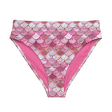 Pink Pearl Mermaid Eco High-Waisted Bikini Bottom -  - ["mermaid","Pink Pearl Mermaid","swim","women"]