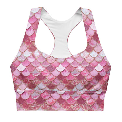 Pink Pearl Mermaid Eco Sports Bra Top - 