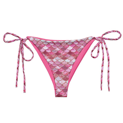 Pink Pearl Mermaid Eco String Bikini Bottom - 