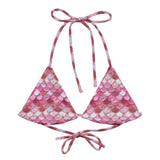 Pink Pearl Mermaid Eco String Bikini Top -  - ["mermaid","Pink Pearl Mermaid","swim","women"]