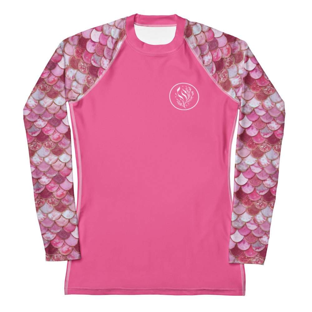 Mermaid Scales Collection Women's Rash Guard Solid - 