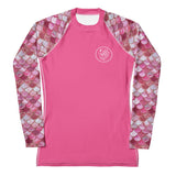 Mermaid Scales Collection Women's Rash Guard Solid -  - ["Blue Lagoon Mermaid","mermaid","rash guard","women"]