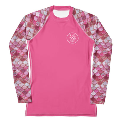 Mermaid Scales Collection Women's Rash Guard Solid - 