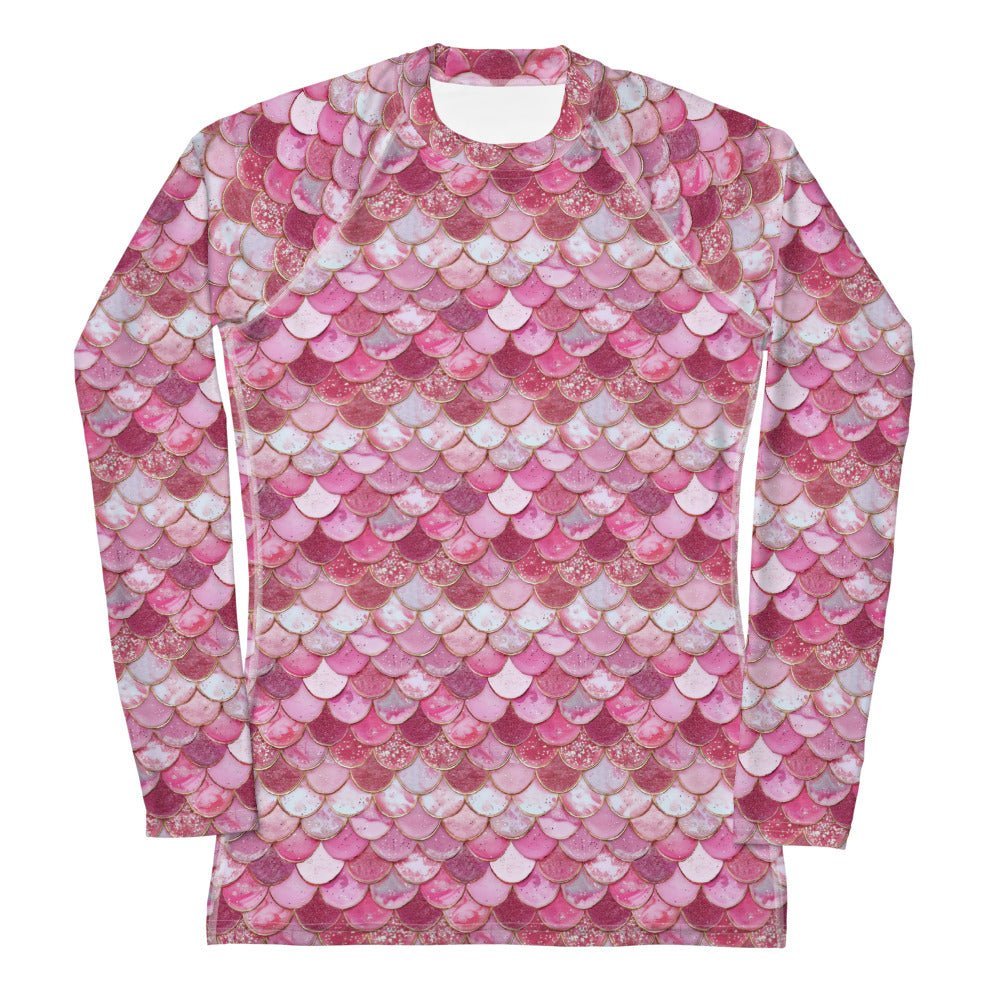 Pink Pearl Mermaid Women's Rash Guard - 