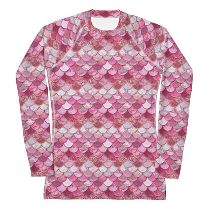 Pink Pearl Mermaid Women's Rash Guard - 