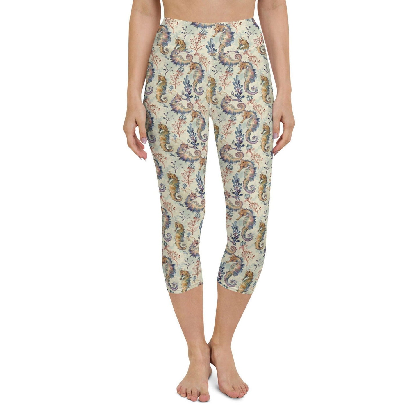 Seahorse Haven Capri Swim Leggings - 