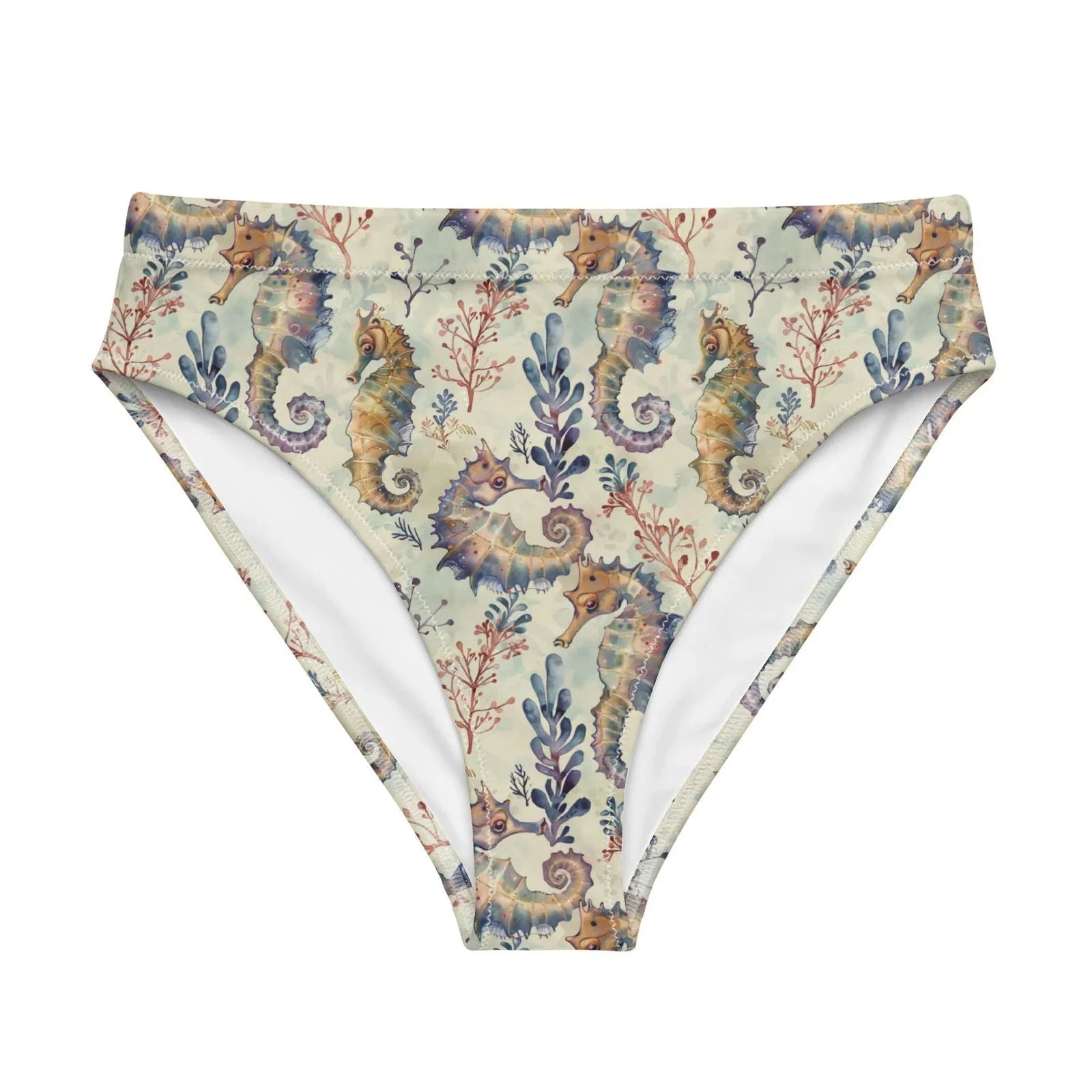 Seahorse Haven Eco High-Waisted Bikini Bottom - 